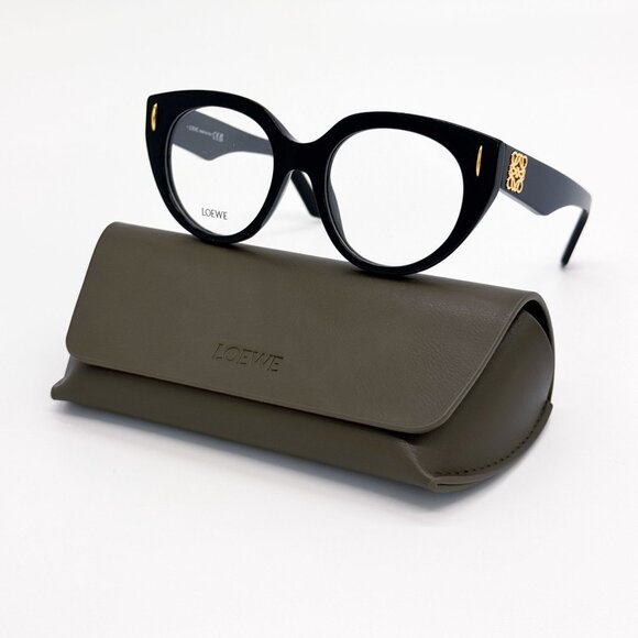 NEW LW50081I 001, LOEWE WOMEN BLACK EYEGLASSES LOEWE - Picture 1 of 10